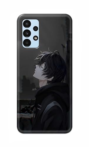 Image of Plastic Printfidaa Printed Hard Back Cover Case For Samsung Galaxy A13 4G Back Cover (Famous Anime Cartoon Character) -112, Black