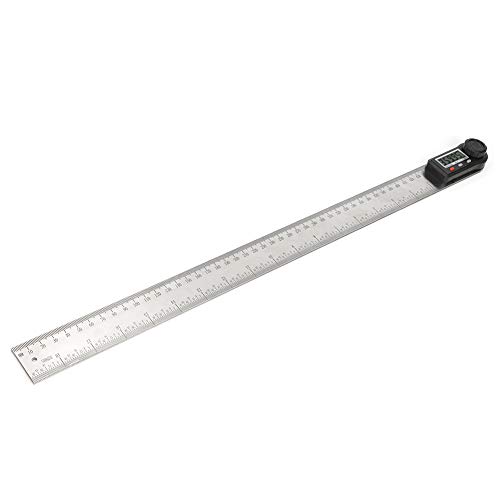 Compteur d'angle à affichage numérique 2 en 1 en acier inoxydable de 500 mm pour menuiserie