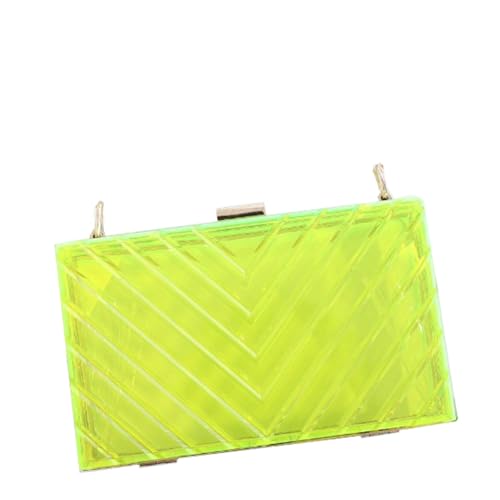 Sac d'embrayage de soirée en acrylique transparent avec bandoulière chaîne amovible pour femme