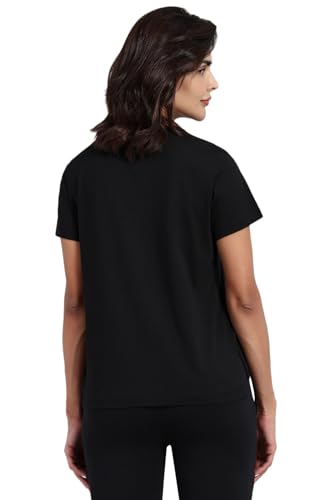 Image of Van Heusen Women's Cotton T-Shirt | Soft Breathable Cotton | Relaxed fit | Lounge Tee| Printed | Round Neck | Short Sleeve| Comfortable Everyday Wear | Style 55432
