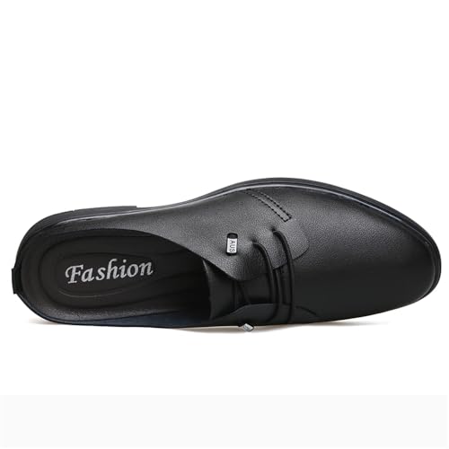 Men's Loafers Backless Genuine Leather Mules Horse Buckle Shoes Fashion Formal Wear Casual Backless Dress Slippers3