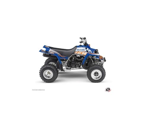 Kit déco quad Yamaha Banshee bleu orange : habillage haut de gamme Eraser 1987-2023