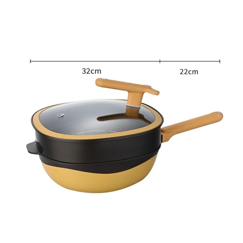 Wok antiadherente de aluminio 32 cm con tapa miniatura 2