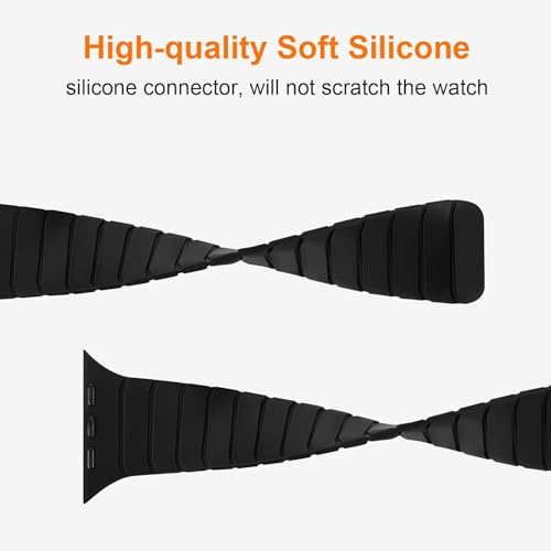Image of Printme Silicone Sport Magnetic Band Compatible with Apple Watch 42 mm 44 mm 45 mm 46 mm 49 mm, Adjustable Strap for iWatch Series SE Series 1-8, Ultra 2 /3