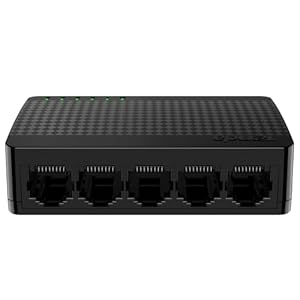 Tenda SG105, 5 Port Gigabit Switch, Unmanaged Ethernet Switch, Office Ethernet Splitter, Plug & Play, Plastic Case, Desktop/ Wall-Mount, Fanless Quiet, Limited Lifetime Protection