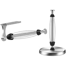 Paper Towel Holder Under Cabinet, Paper Towel Holder Countertop, OneHand Tear, Stainless Steel, Paper Roll Holder with Ratchet Mechanism for Kitchen Bathroom Farmhouse Essentials Decor Accessories