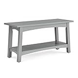 Alaterre Furniture Craftsbury 36' W Wood Entryway Bench, Gray