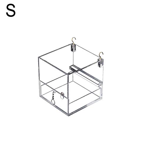 Groust Automatic Bird Feeder Bird Bath Box Non-Toxic Transparent Acrylic Bird Feeder Double Use Feeder Bird Cage Accessories