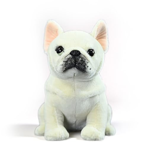 PuffPurrs Lebensechtes Französische Bulldogge-Plüschtier, Realistischer Französische Bulldogge Teddy-Stofftier, Niedliches Haustierliebhaber-Spielzeug-Geschenk, 9 Zoll