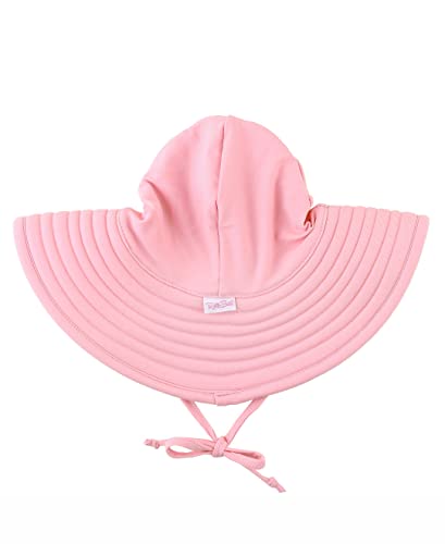 Image of RuffleButts® Baby/Toddler Girls UPF 50+ Sun Protective Wide Brim Swimwear Sun Hat