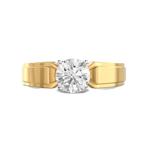 Bague moissanite large argent 925 solitaire homme alliance de luxe ronde