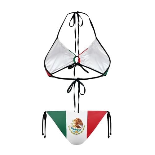 Mexico Country Flag Print Women Micro Sexy Bikini Bra Set Summer Beachwear Sexy Beach Two Pieces Bathing Suits2