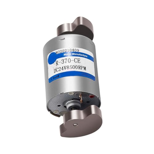 Daohaodeli Mini Brushed Vibration Motor R370 DC 12V-24V 8000RPM Dual Head High Torque Electrodynamic Vibration Motor,with 2 Ferrous Sector Rotating Mass Blocks,for Vibrators,Vibrating Screens.(R370)