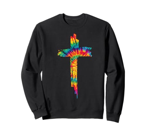 Jesus Christian Cross Tie Dye Rainbow Religious Bible Faith �g���[�i�[