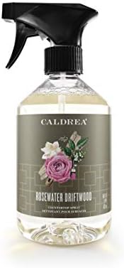 Caldrea Multi-surface CounterTop Spray Cleaner, Made With Vegetable Protein Extract, Rosewater Driftwood Scent, 16 Oz