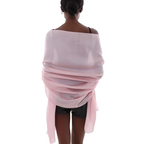 Stola Rosa Festlich für Abendkleid Damen Schals Tücher Sommer Dünn Schaltuch Pashmina