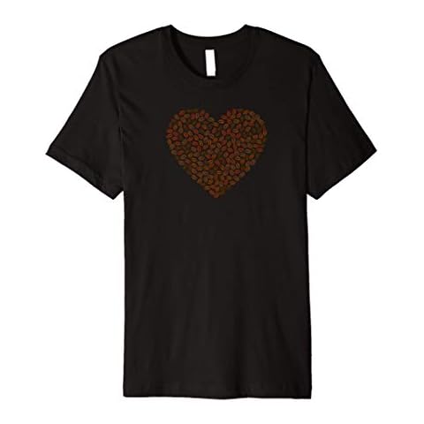 I Love Coffee Shirt, Coffee Heart Gift Caffeine Premium T-Shirt Cover