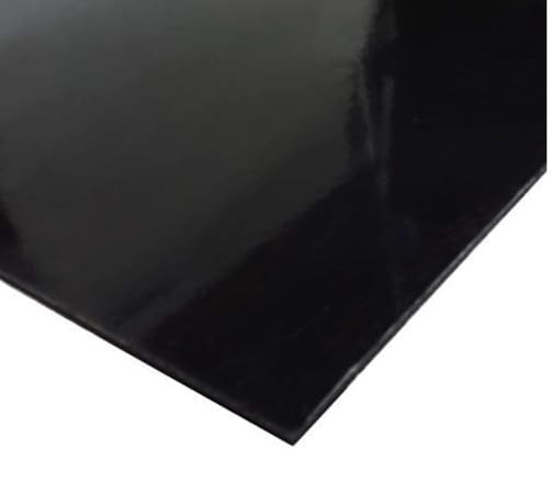 ABS Plastic Sheet One Side Smooth Other Side Haircell Textured Rigid for Craft, Thermoforming, Signage & Displays Choose Size, Color and Thickness (Black - 1/4", 12" x 12")