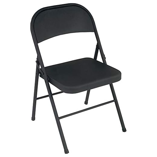 Cosco Black, Steel Folding Chair, 4 Pack