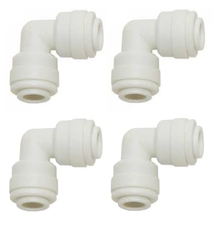 PL 6 TO PL4 ELBOWS MEANS 5/16 TO 1/4 ELBOW ORIGINAL ELBOW CONNETOR SUITABLE FOR EUREKA FORBES AQUAGUARD CLASSIC REVIVA NXT UV- Pack of 4-picture-27