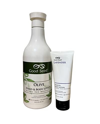 Good Seed Olive Hand and Body Lotion 30 fl oz AND *** BONUS*** (1) Travel Size 3.3 fl oz Lavender