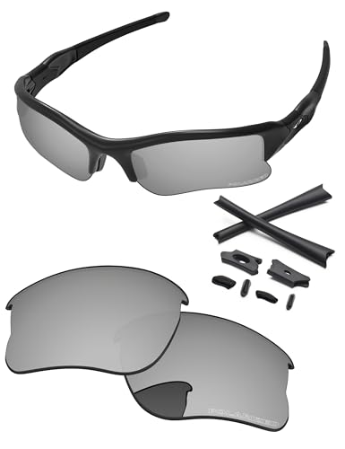 Image of Replacement Lenses & Rubber Kits for Oakley Flak Jacket XLJ OO9009 63mm - Precision Fit, UV Block, Impact Resistant