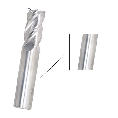Image of kimllier 3 /4 Inch 4 Flute Helix Carbide Square End Mill 30 Degree Fit for Aluminum Cut Non-Ferrous Metal Upcut CNC Spiral Router Bit