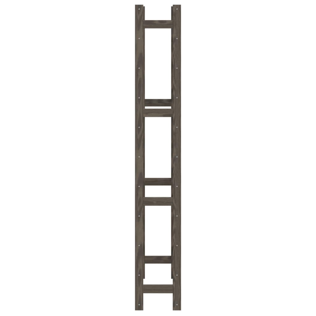 vidaXL Casier à Bouteilles pour 77 Bouteilles, Étagère à Vin avec Rangement, Casier à Bouteilles, Porte-Bouteilles, Moderne, Gris Bois de Pin Solide