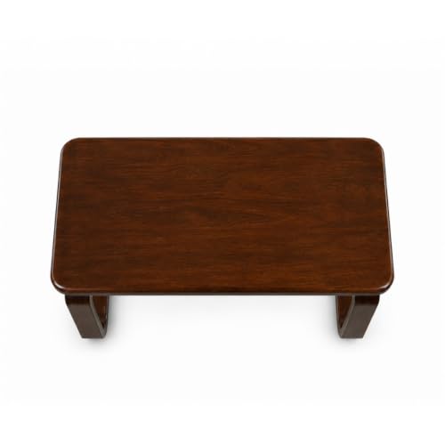 Image of Handmade Solid Wood Coffee Table - Modern Walnut, Minimalist Mid-Century Design Coffee Table for Living Room Small Size 70x38x45cm(Walnut)