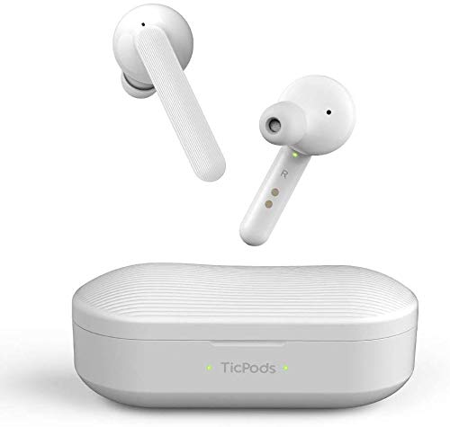 Mobvoi TicPods Free Son Auriculares Bluetooth inalámbricos auténticos con Estuche de Carga, Resistente al Agua, Audio nítido y Claro en Ambos oídos, Aislamiento de Ruido - Hielo