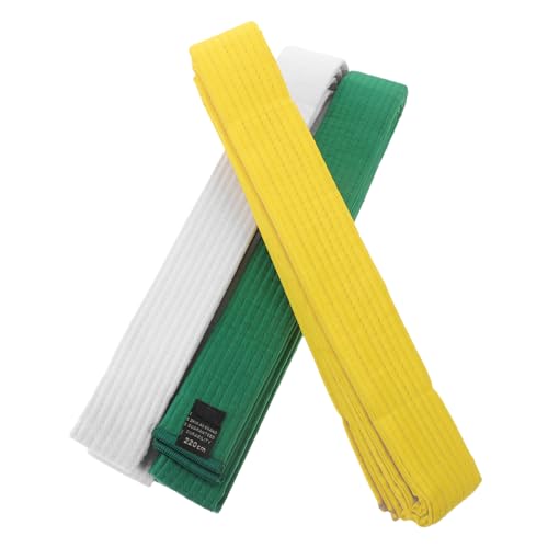 BESPORTBLE 3 Piezas Cinturón de Taekwondo Cinturones kárate púrpura Letras Cinturón de Karate Cinturón de Jujitsu muñequera de Taekwondo Envoltura de Cintura de Entrenamiento algodón