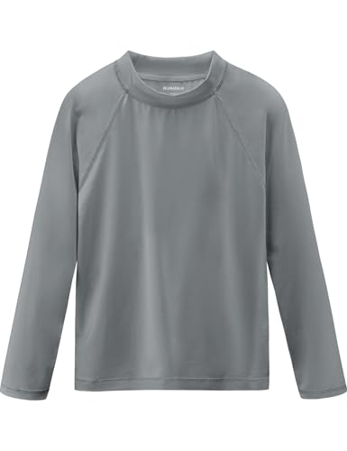 Image of Boys Rash Guard Swim Shirts Long Sleeve UPF 50+ Swimwear Toddler Kids Sun Protection SPF Water Surfing Swimming Shirts 0-16Y