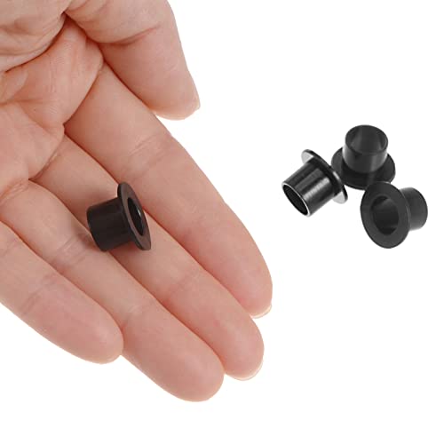 QUARKZMAN 4 Stück Geflanscht Hülse Lager 8.2mm Bohrung 10mm AD 9mm Länge Nylon Buchsen für Welle Schwarz