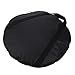 ERINGOGO round storage bag cloth Black Instrument Holder cymbal bag cymbal case musical instrument bag round zipper storage bag storage tote backpack straps - travel cotton shell cover Drum