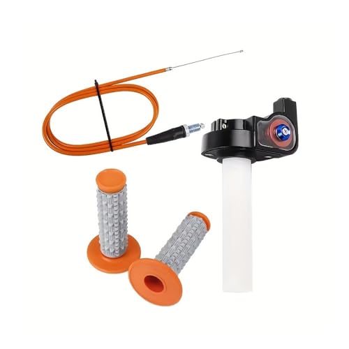 Poignée accélérateur pit bike 22mm avec câble de torsion pour guidon de moto