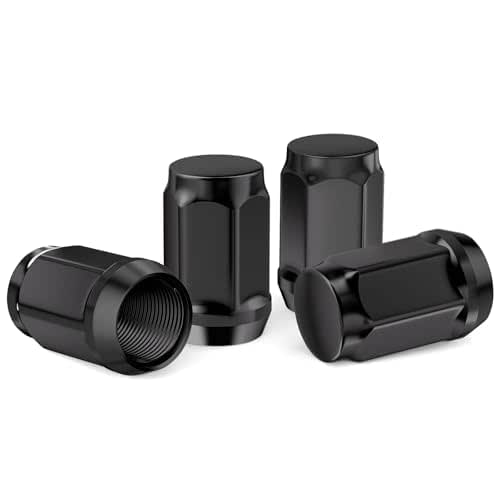 GAsupply 1/2-20 Lug Nuts Black, 1/2" x20 Closed End Bulge
