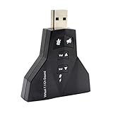 Adaptador Placa de Som USB 7.1 entrada P2 (fone e microfone)