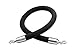 Black or Red Barrier Rope Crowd Control Stanchion Queue Velvet Rope with Hardware Barrier Rope (Black Rope with Silver Hardware)