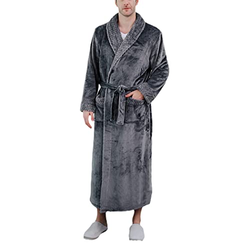 Peignoir d'hiver long en polaire corail homme cadeau idéal vêtement de nuit douillet M