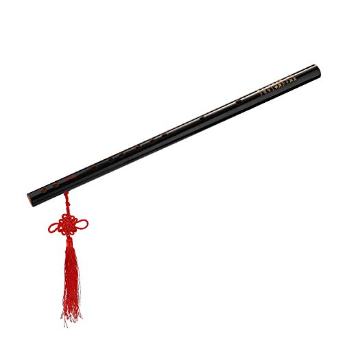 Bamboo Flute, Traditional Handmade Professional Musical Instrument with Fine Poetry Engraving, for Beginner Learner Student Practice