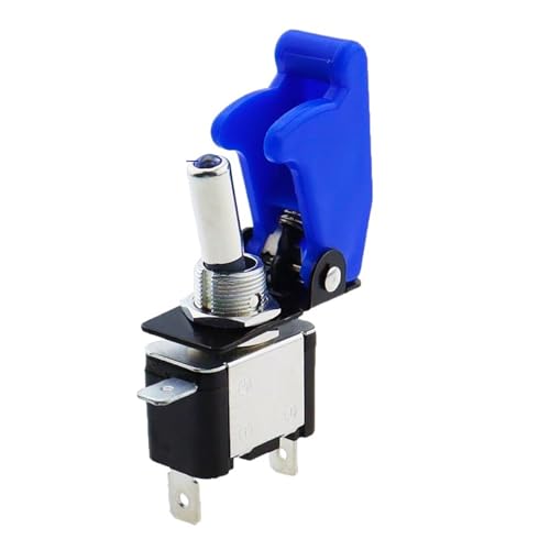 Interrupteur LED 12V20A bleu foncé anti-déclenchement involontaire pour tableau de bord