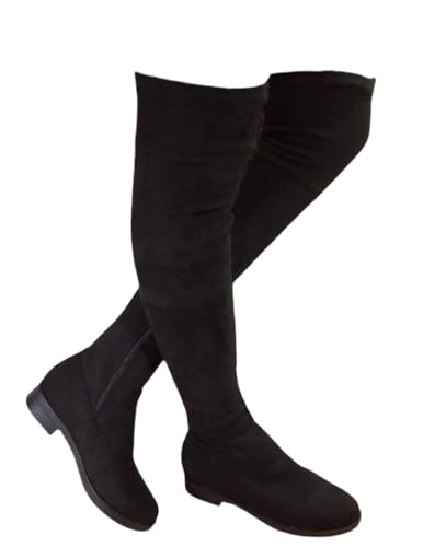 حذاء بوت شمواه حريمي بكعب مرن، لون أسود، مقاس 38 EU