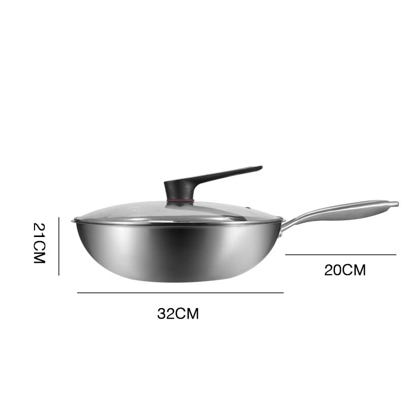 Wok con fondo plano de hierro de 32 cm miniatura 2