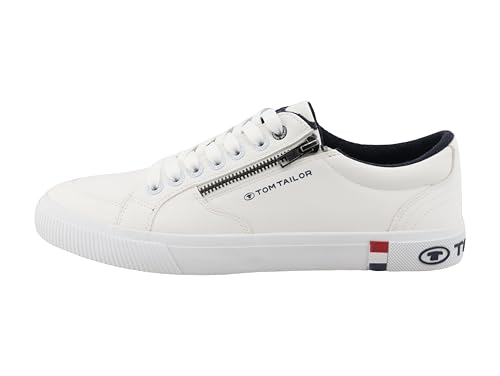 TOM TAILOR Homme 9580180001 Basket, Blanc, 44 EU