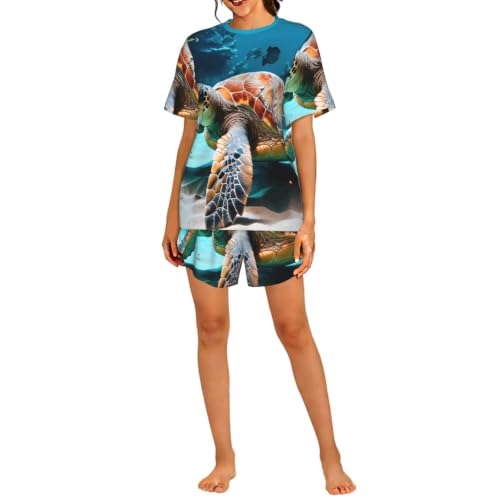 Pyjama court tortue femme : fini la chaleur avec ce vêtement de nuit de maison respirant