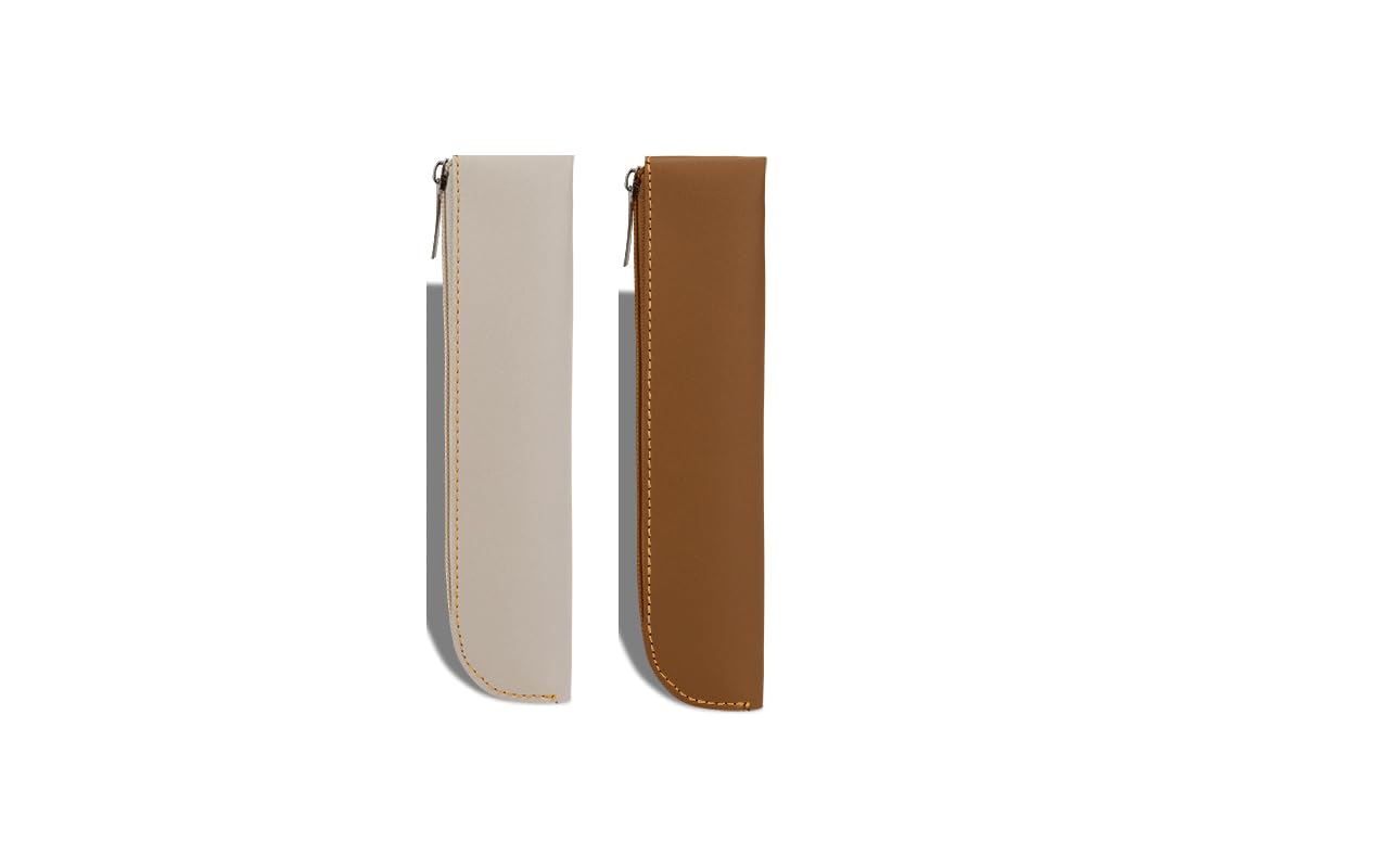 2 sets of office pens, multiple pens, storage and packaging, pen cases, student gifts, minimalist student large opening zipper pen bag, PU pen bag