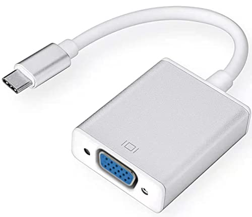 Yiany Adaptateur USB C vers VGA, Thunderbolt 3 Type C vers VGA Mâle vers VGA Femelle Câble Convertisseur pour Mac Book Pro 2020-2018, Lenovo 900, Dell XPS 13, Projecteur