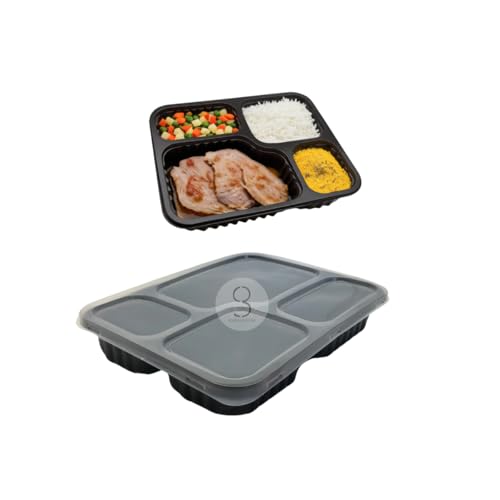 Embalagem Marmita Alimentos 4 Compartimento 1225ml Kit 10UND