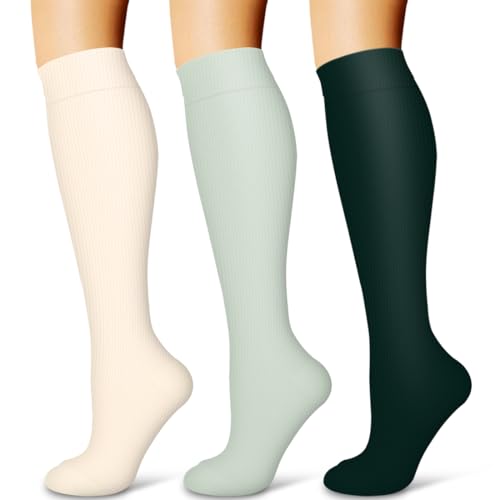 Image of COOLOVER 3 Pack Compression Socks Women & Men-Best Medical,Nursing,Travel, Flight Socks-Running & Fitness Pregnancy