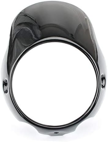 Royal Sun Matte Black Headlight Fairing Cowl Guard Frame Mask Compatible with Triumph Bonneville T100 T120 Thruxton Thunderbird Sport Honda CB150 R18 Ducati Monster 7 inch headlights Model Size